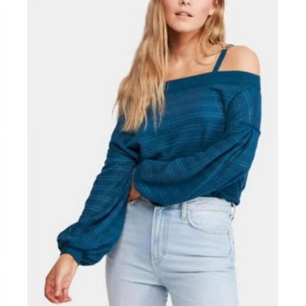 Free People Sistine Cold Shoulder Hacci Knit Top